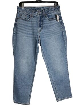 Old Navy High Rise Curvy OG Straight Jeans Secret Smooth Pockets Blue Sz 8P NWT